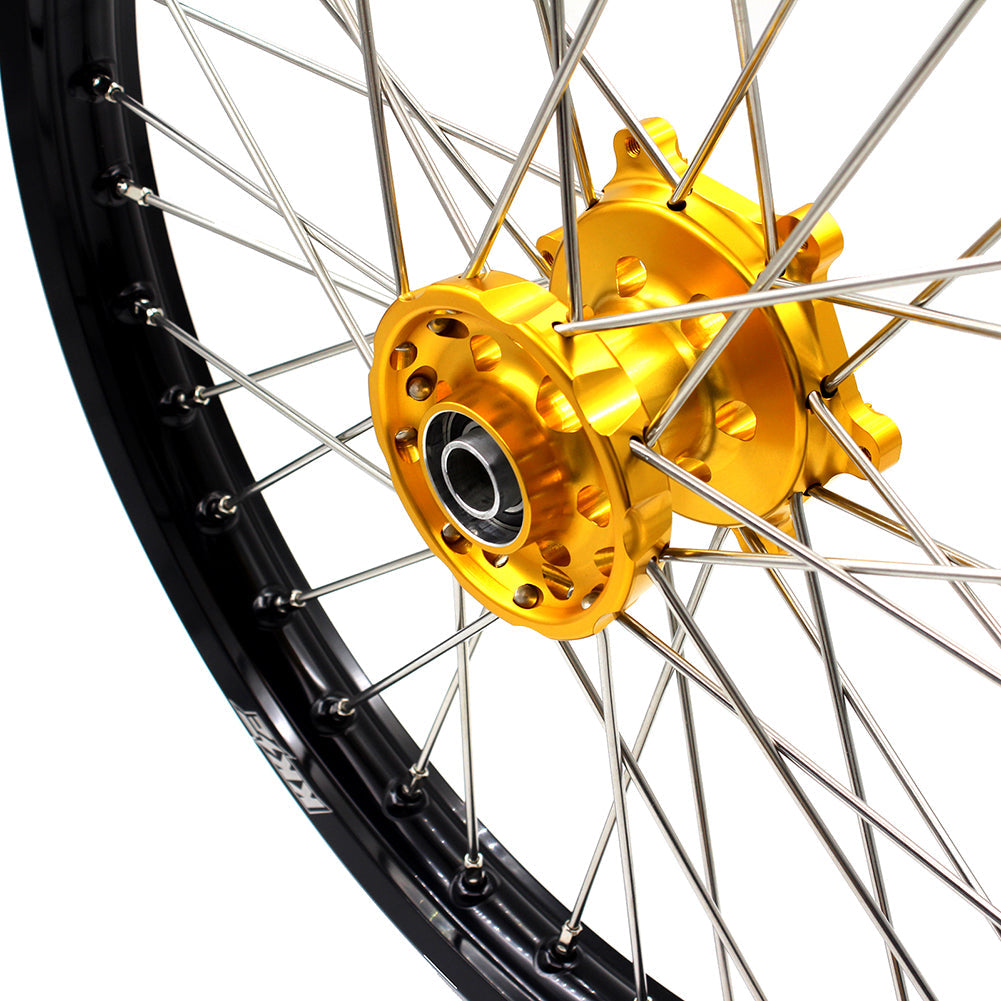 KKE 21 & 19 Wheels for Suzuki RMZ250 2007 RMZ450 2005-2024 Gold&Black - Howling Moto