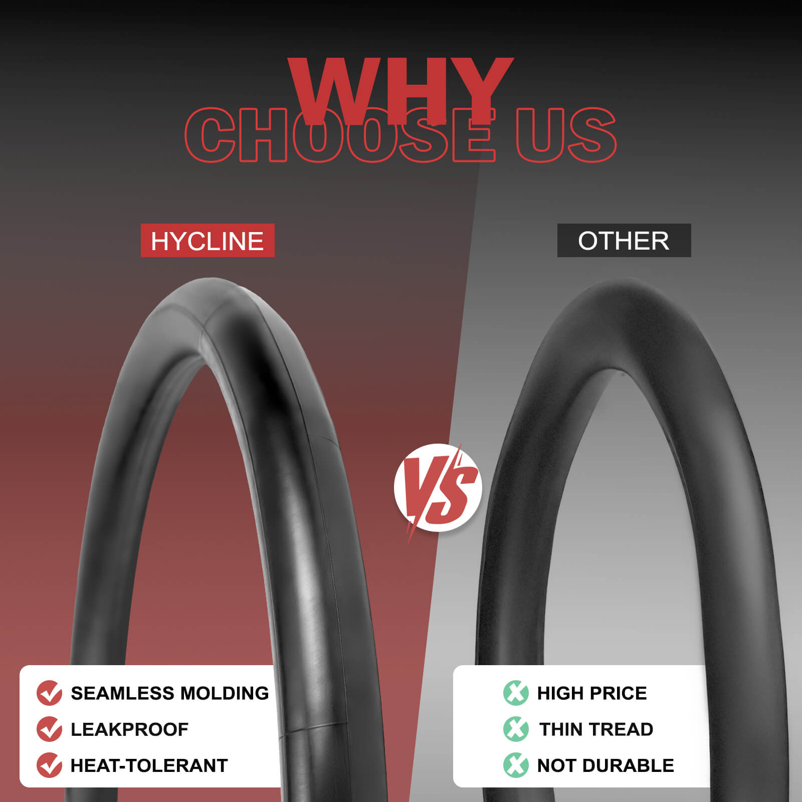 Hycline Bike Inner Tube 14“-29” - Howling Moto