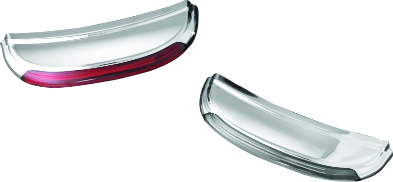 Kuryakyn LED turn signal bar filler panel installed on Harley Davidson FLHX and FLTRX motorcycle for enhanced visibility.