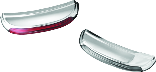 Kuryakyn LED turn signal bar filler panel installed on Harley Davidson FLHX and FLTRX motorcycle for enhanced visibility.