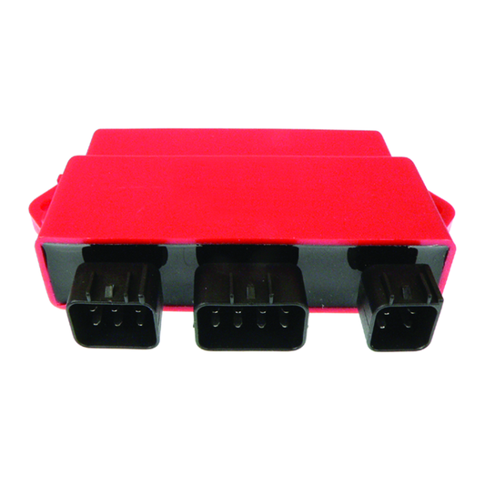 QuadBoss high-performance CDI for Yamaha YFM660R Raptor 2002-2003, showing the electronic ignition component with part #495812