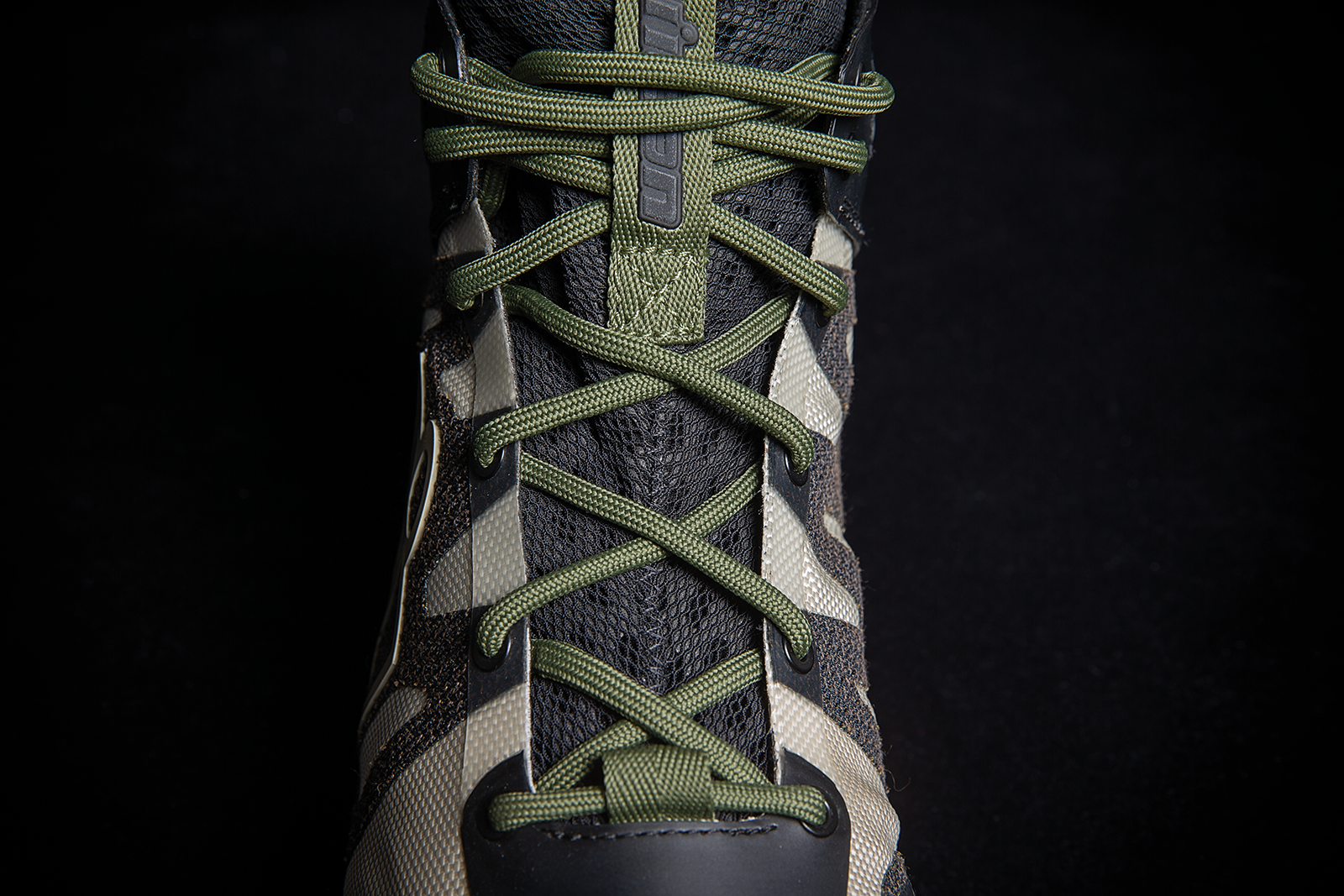 Bill's Exhausts ICON Hooligan shoes in green, size 10, showing the stylish athletic shoe with laces and textured sole.