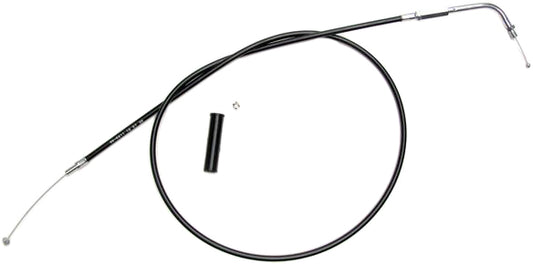 Motion Pro black vinyl motorcycle throttle cable, model 06-0211, with metal fittings and flexible control for smooth throttle operation