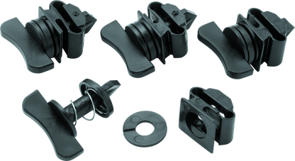 QuadBoss windshield replacement hardware part #568286 for powersports vehicles, shown in the image with mounting components and hardware.