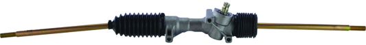 QuadBoss steering rack assembly for 2020-2021 Polaris Ranger 1000 EPS and Crew models, showing the black metal rack and linkage components.
