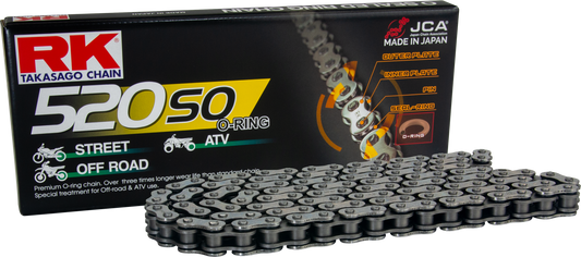 RK EXCEL, RK EXCEL 520SO Drive Chain Steel 520 x 120 for 400cc Motorcycles