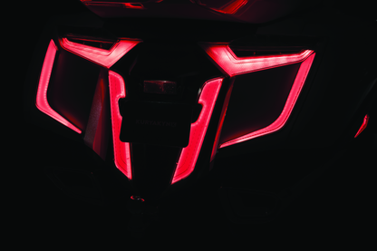 Kuryakyn Omni LED rear fender cover in satin black for Honda Gold Wing GL1800 2018-2020 motorcycle.