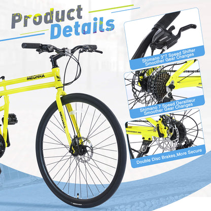 Hycline Meghna Fevo 700x32C bicycle tire showing tread pattern and sidewall details on a white background.