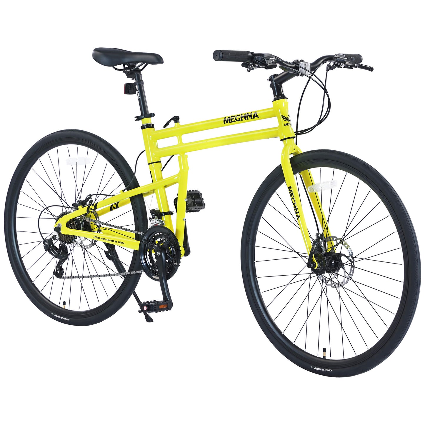 Hycline Meghna Fevo 700×32C bicycle tire with black rubber and tread pattern suitable for road cycling.