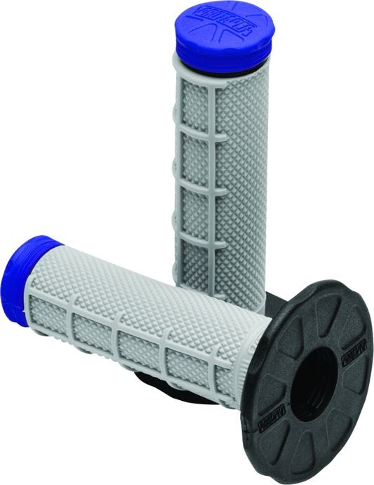 Blue ProTaper Tri Density MX 1/2 Waffle Grips for motocross bikes, featuring textured rubber surface for enhanced grip and control.