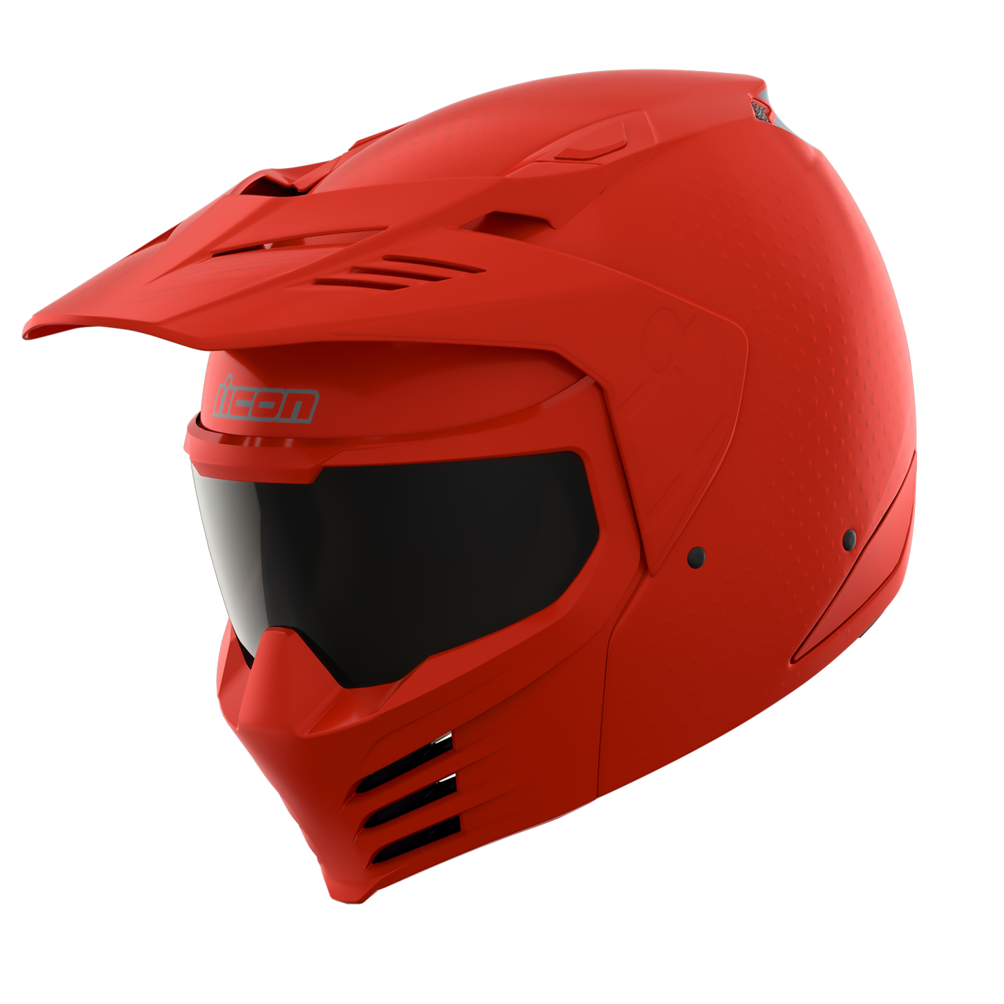 Red ICON Elsinore™ Helmet in medium size with Monotype design, featuring a sleek motorcycle helmet style.