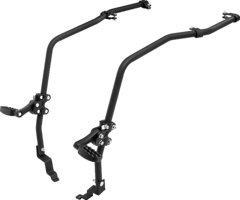 QuadBoss Honda TRX650/680 FourTrax Rincon fender protectors mounted on ATV with black durable plastic design