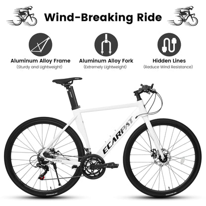 Hycline Ecarpat ZFA 700x32C bicycle tire with black rubber tread and sidewalls, suitable for road cycling.