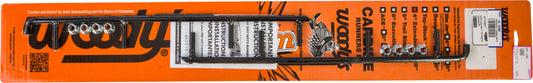 WOODYS Woody's EAT3-9850 4-inch carbide Arctic runner for snowmobiles, showing the sharp carbide tip and rugged metal base.