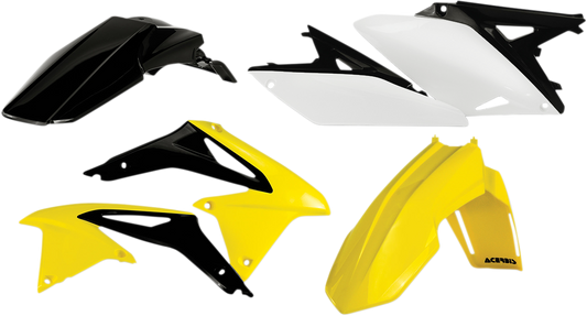 Acerbis standard replacement body kit for motorcycles, OEM 2171903914, shown in black with mounting parts and design details.