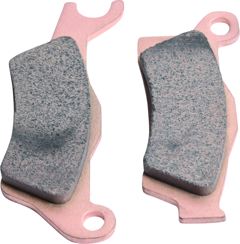 QuadBoss 600141 sintered brake pad for Can-Am Outlander and Renegade ATV models, shown in black with metal backing plate.