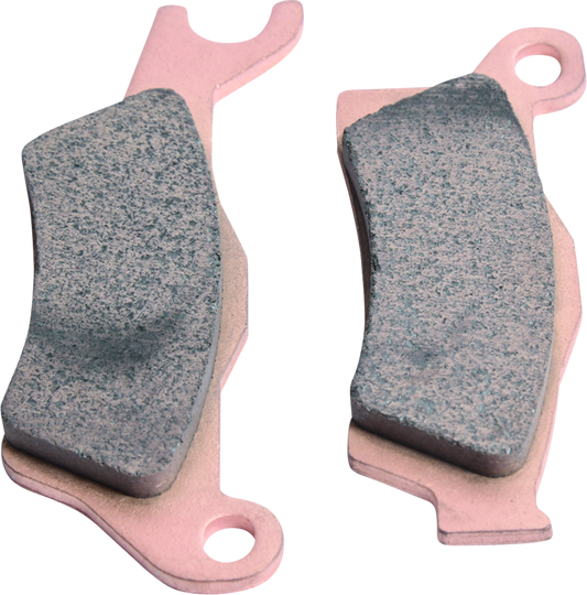 QuadBoss 600141 sintered brake pad for Can-Am Outlander and Renegade ATV models, shown in black with metal backing plate.