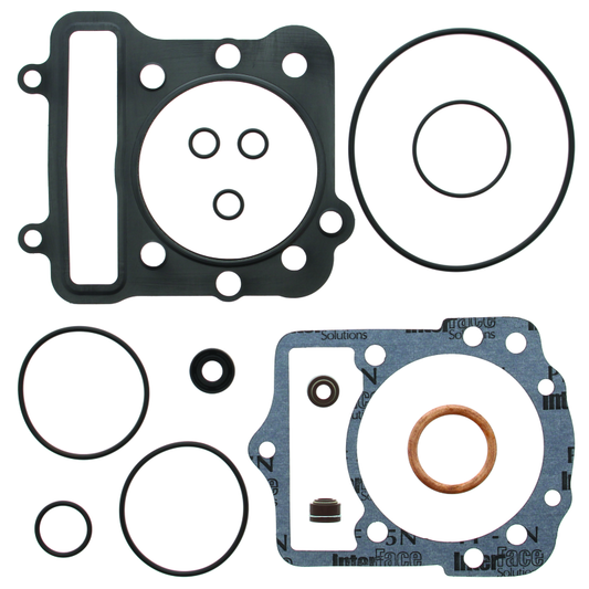 QuadBoss top end gasket set for Kawasaki KEF300 Lakota and Bayou models, featuring engine gaskets and seals for repairs