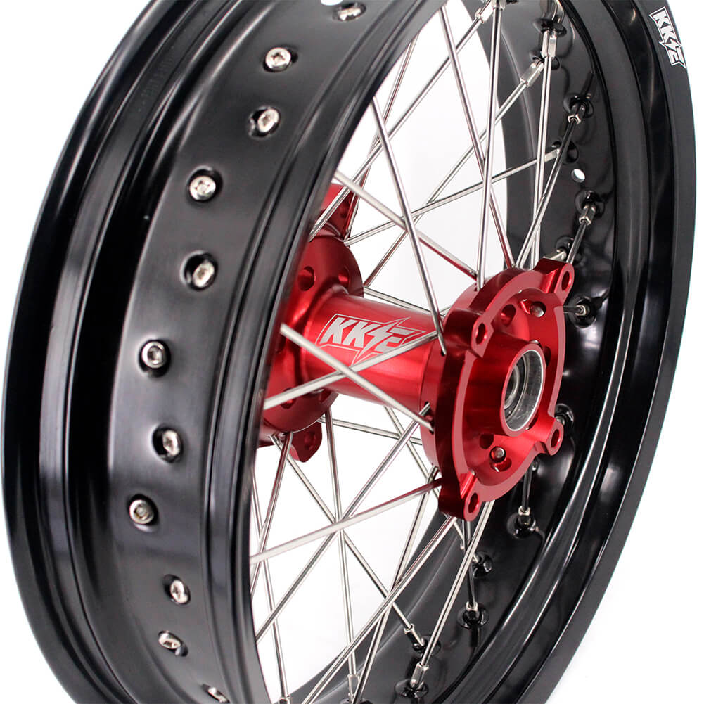 KKE 17 Inch Supermoto Spoke Alloy Wheels Rims For HONDA CRF250L 2013-2020 - Howling Moto