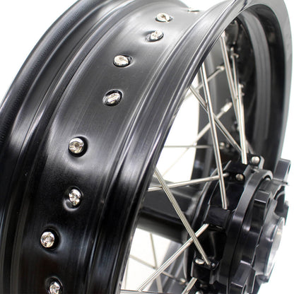 KKE 2.5*19/4.25*17 CUSH Drive Supermoto Wheels Set for KTM 990 950 Adventure 2003-2015