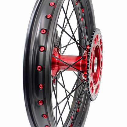 KKE 21 & 19 Cast Wheels for HONDA CR125R 96-97 CR250R 1996 CR500R 96-01 Black Spoke Disc - Howling Moto