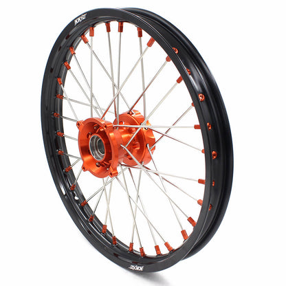 KKE 17"*1.4/14"*1.6 Kid's Big Wheels Rims Fit KTM SX 85 2003-2020 Orange Nipples - Howling Moto