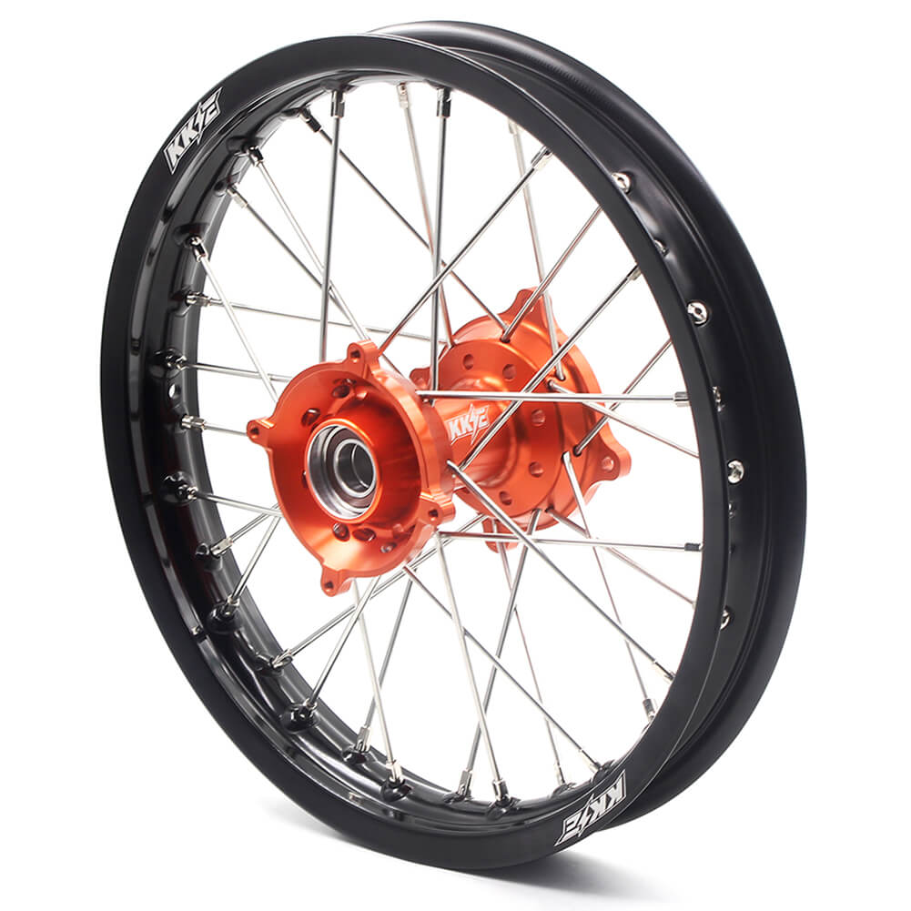 KKE 17"*1.4/14"*1.6 Kid's Small Wheels Rims Fit KTM SX 85 2003-2020 Orange Hub - Howling Moto