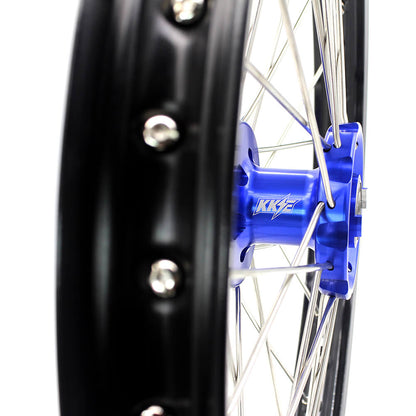 KKE 21 & 18 Enduro Wheels for YAMAHA WR250F 2017-2018 WR450F 2016-2018 Blue&Black  270mm Disc - Howling Moto