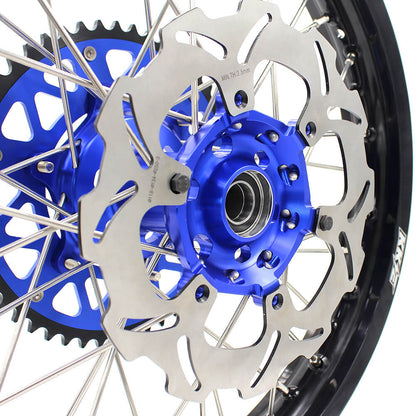 KKE 21 & 18 Enduro Wheels for YAMAHA WR250F 2001-2016 WR450F 2003-2015 Blue&Black 250mm Disc - Howling Moto