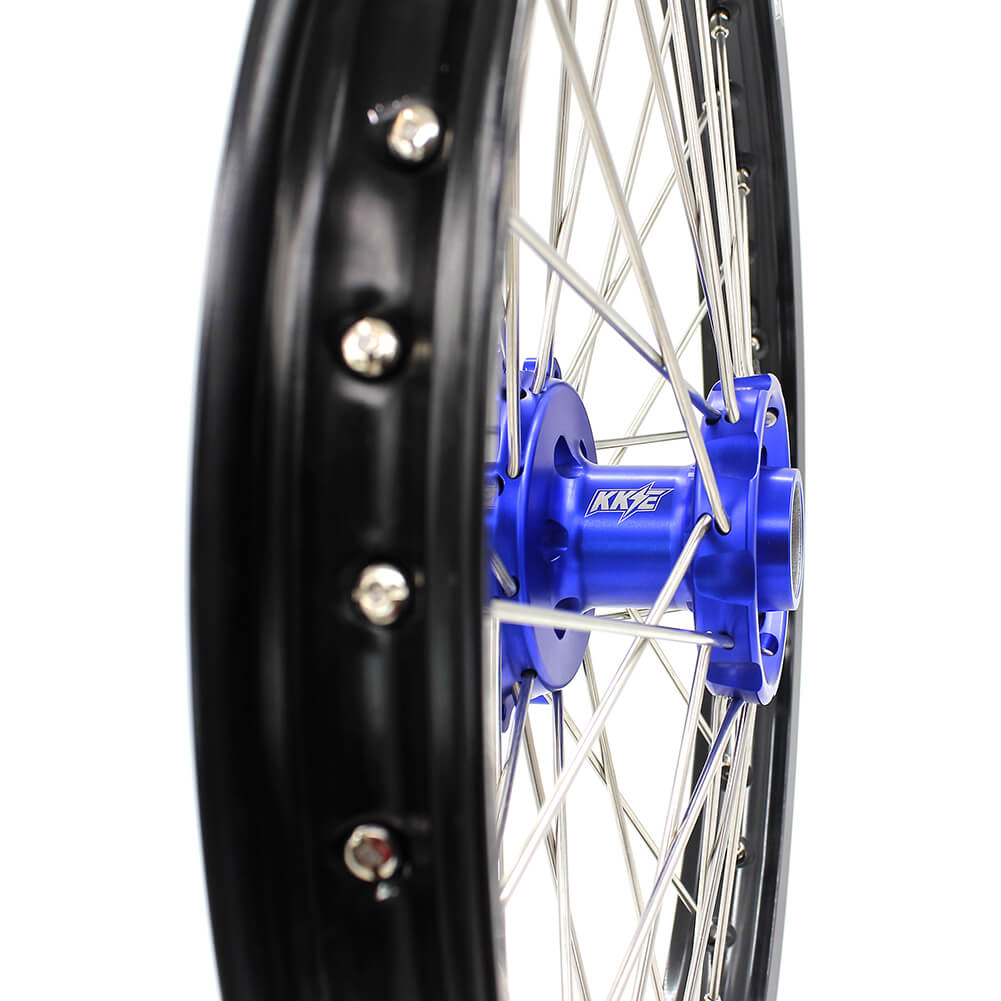 KKE 21 & 18 Enduro Wheels Rims Set for Yamaha WR250R 2008-2020 Blue&Black - Howling Moto