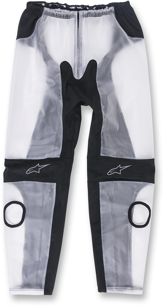 Alpinestars Racing Rain Pants in medium, waterproof motorcycle track pants with reflective details and adjustable waistband.
