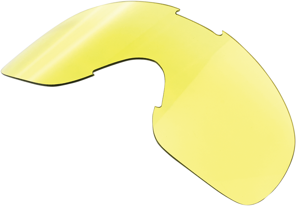 Bill's Exhausts BILTWELL Overland Goggle Lens in yellow, showcasing a vibrant, clear replacement lens for motorcycle goggles.