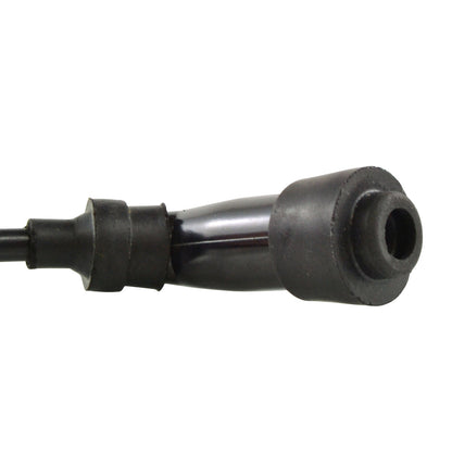 RM STATOR external ignition coil with spark plug cap, motorcycle part RM06049, showing the coil and cap in a close-up view.