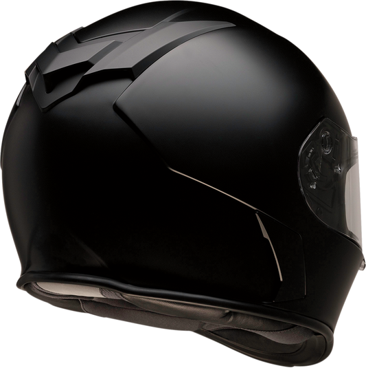 Z1R Warrant helmet in flat black, XL size, featuring polycarbonate shell, sun visor, and ventilation system.