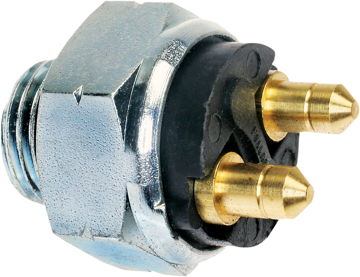 Zinc-plated DRAG SPECIALTIES Neutral Switch MC-DRAG091 for motorcycle OEM replacement, featuring compact design and durable metal finish.