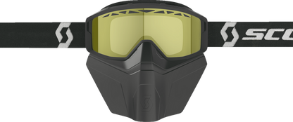 SCOTT Primal Safari Facemask Snow Goggle - Black/White - Yellow 278608-1007029 - Howling Moto