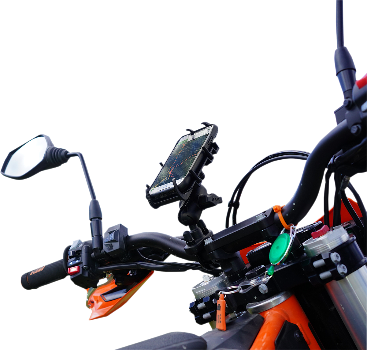 Universal RAM MOUNTS Cradle Quick Grip engine mount by Bill's Exhausts with secure grip and durable construction.