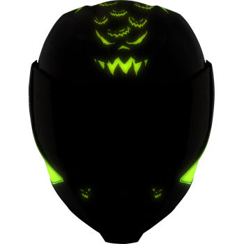 Black ICON Airflite™ Helmet Trick or Street 4 in medium size, featuring sleek design and aerodynamic shape.