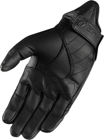 Black ICON Women's Pursuit Classic™ gloves in XL size, showing the sleek design and comfortable fit for women.