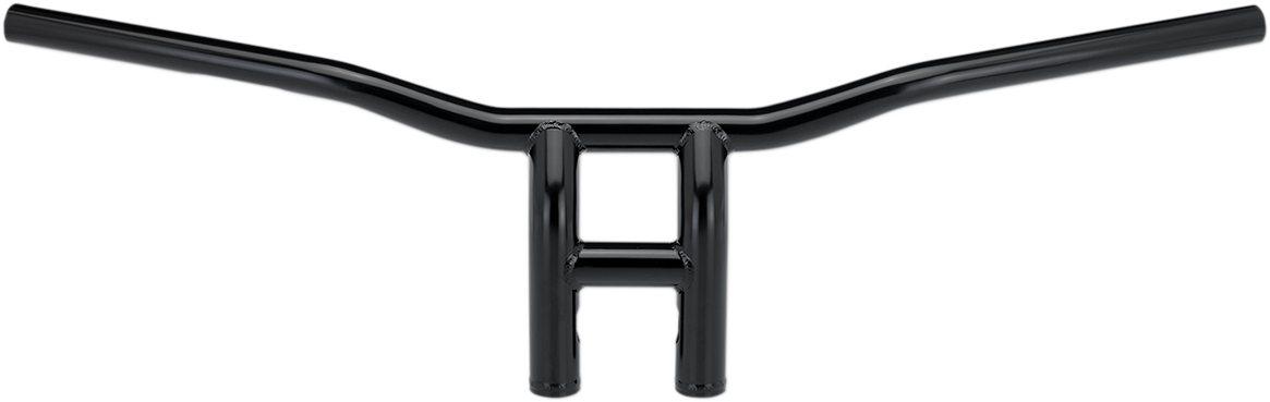 Black BILT WELL Tyson XL pullback handlebar for motorcycles, 8-inch width, designed for comfortable riding and style.