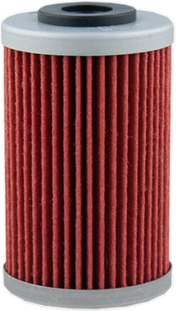 HIFLOFILTRO HF155 motorcycle oil filter showing the brand logo and filter element for optimal engine performance