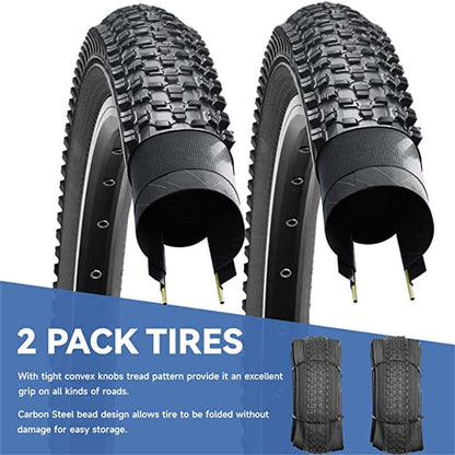 Hycline CrossBand mountain bike tire, 24x1.95 inches and 26x1.95 inches, rugged rubber tread for off-road cycling.