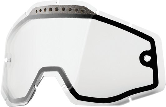 100% Accuri/Racecraft/Strata Dual Lens - Vented - Clear 59009-00001 - Howling Moto