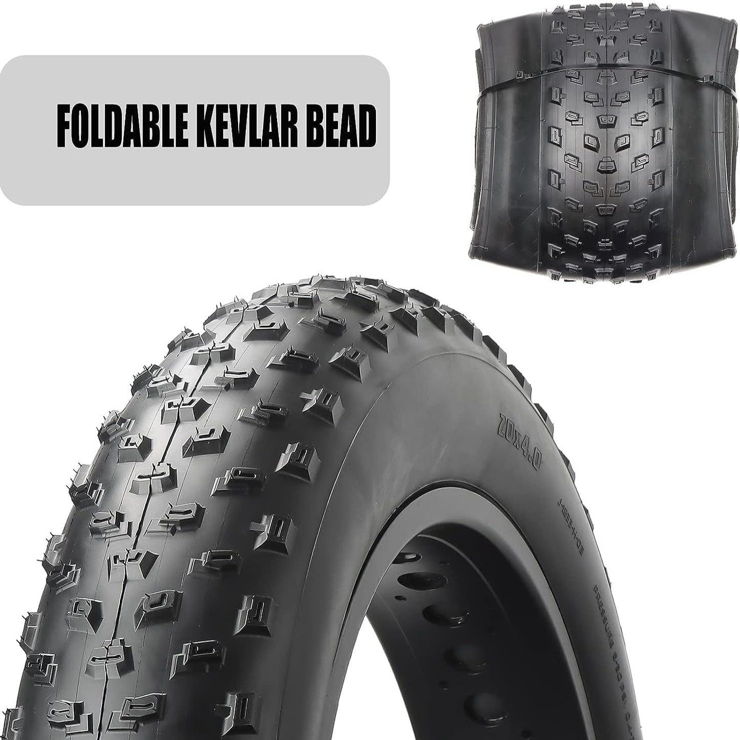 Hycline Tumble e-bike and fat bike tire with rugged tread for off-road cycling, durable rubber construction, and versatile performance.