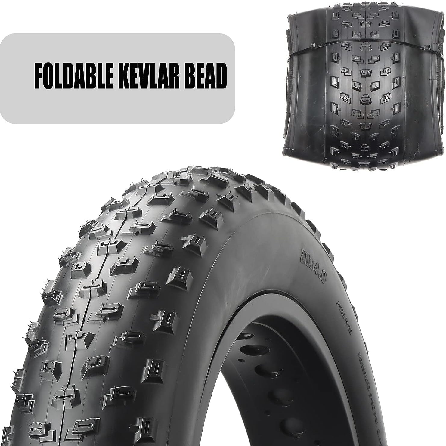 Hycline Tumble e-bike and fat bike tire with rugged tread for off-road cycling, durable rubber construction, and versatile performance.