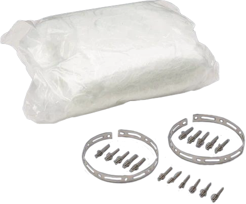 YOSHIMURA RS3 premium muffler repair kit with packing and components for high-performance motorcycle exhaust maintenance.