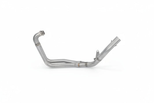 Stainless steel racing exhaust collectors for BMW F 800 R '09-10, compatible with Arrow silencers, by Bill's Exhausts.