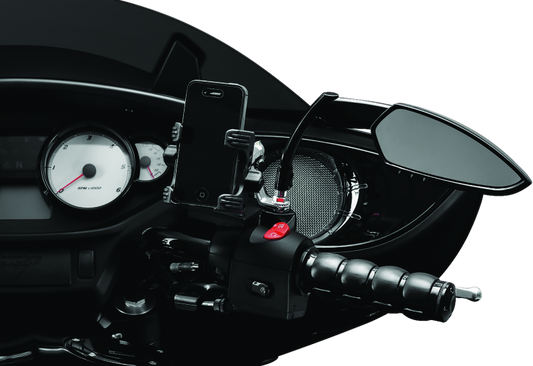Kuryakyn ISO grips for 1-inch handlebars in black, featuring ergonomic design and textured surface for motorcycle control.