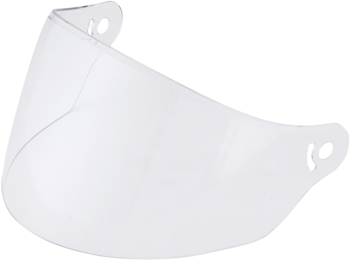 Clear outer shield for AFX FX-142/FX-143 helmets, designed by Bill's Exhausts, showing the transparent protective visor.