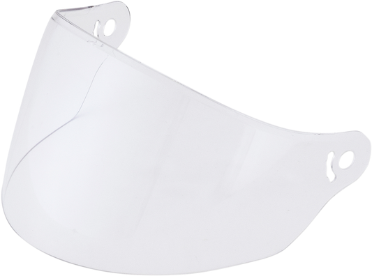 Clear outer shield for AFX FX-142/FX-143 helmets, designed by Bill's Exhausts, showing the transparent protective visor.